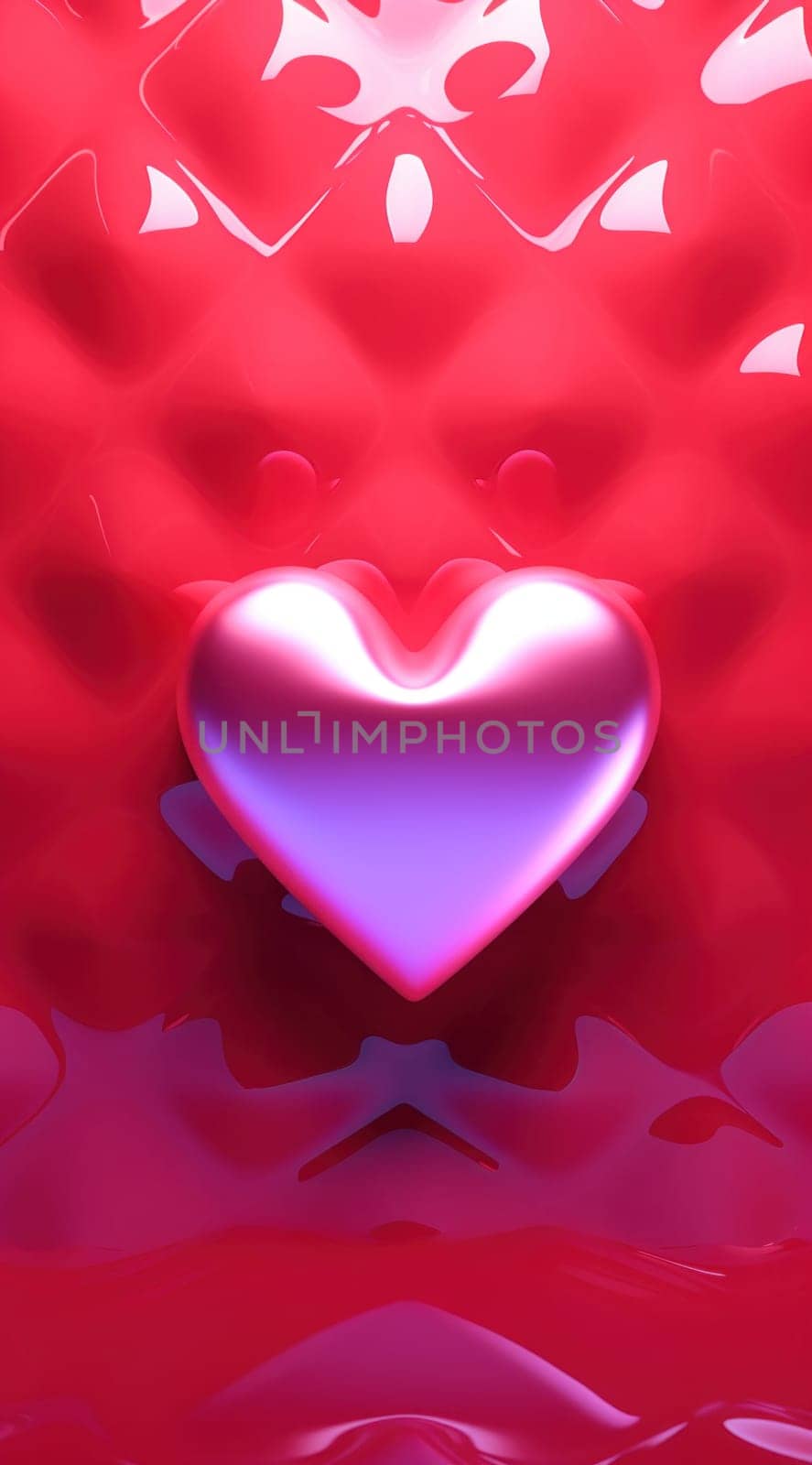 animated valentines day holograms red heart.