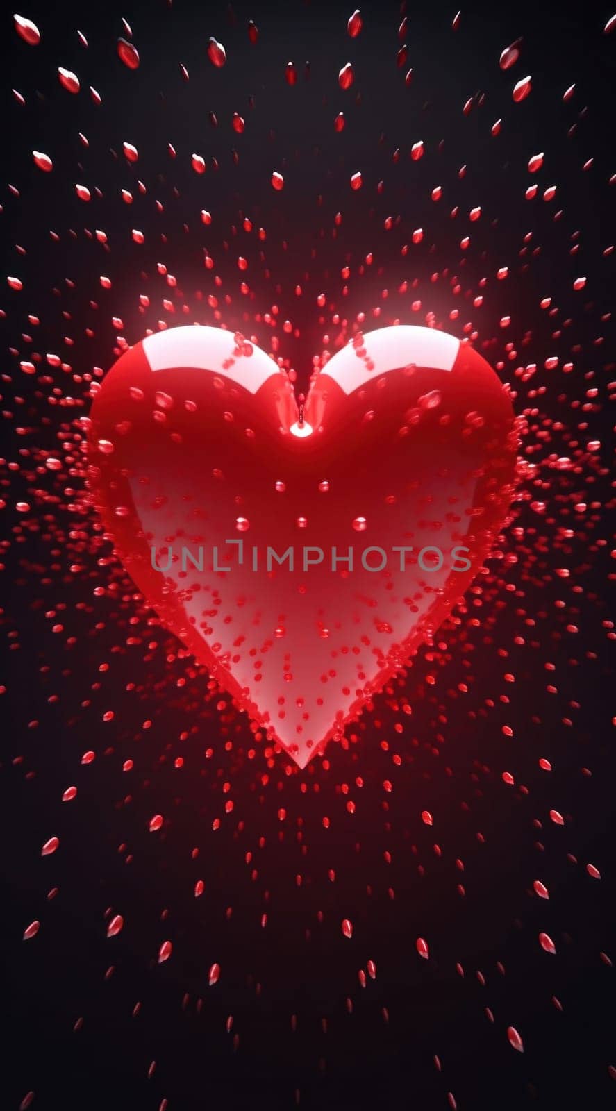 animated valentines day holograms red heart.