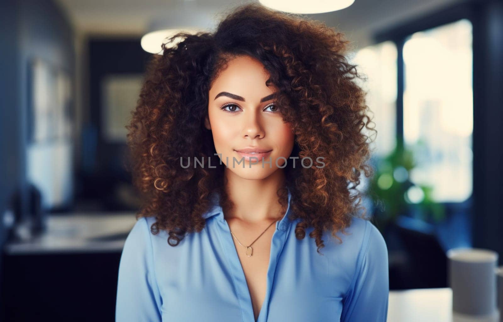 beautiful young businesswoman standing in an office standing businesswoman.