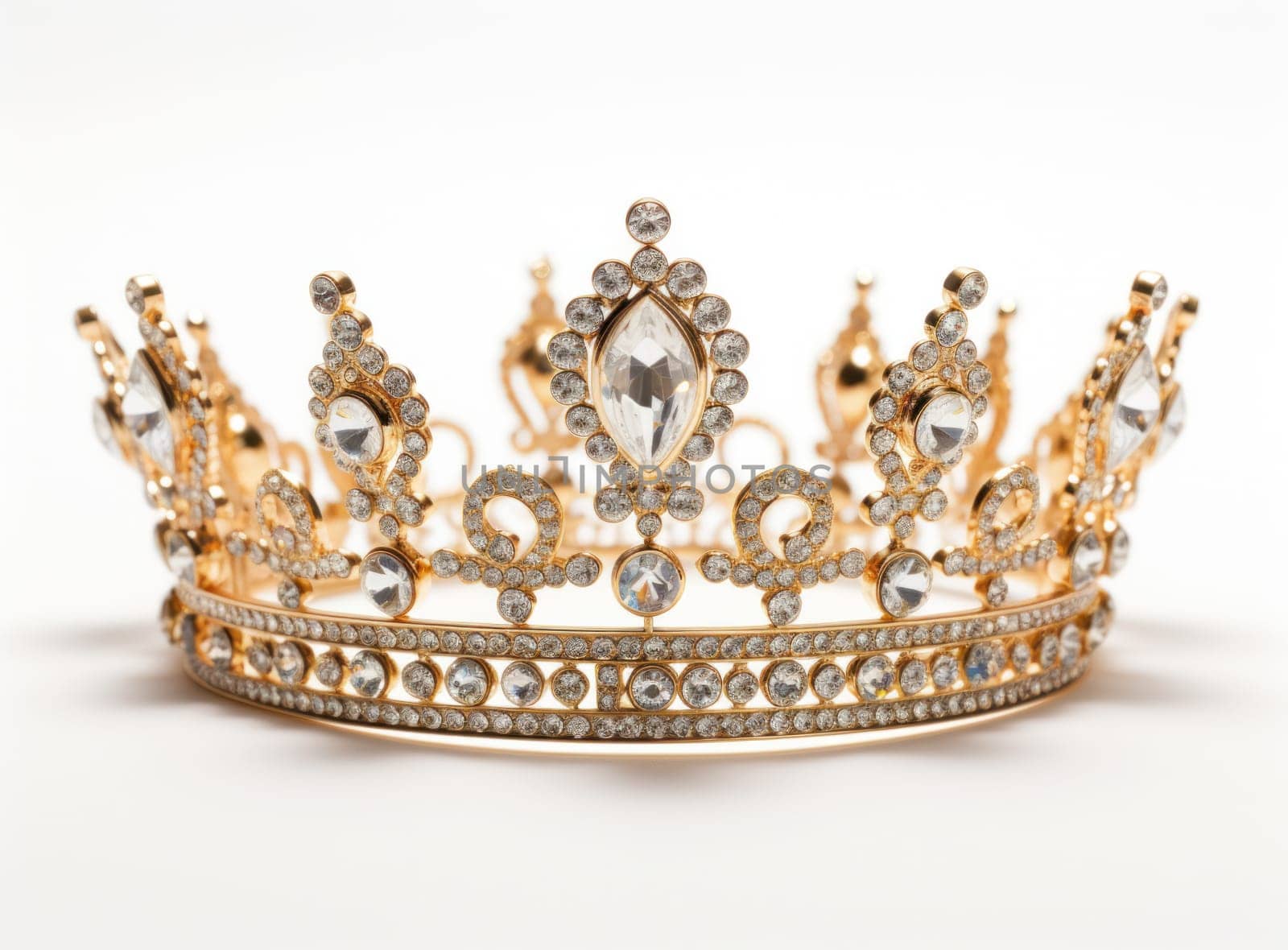 a shiny, gold crown isolated.