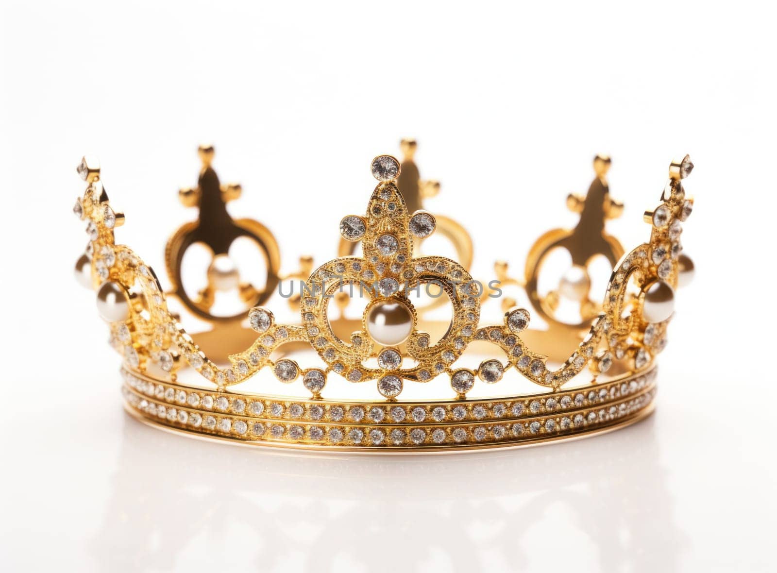 a shiny, gold crown isolated.