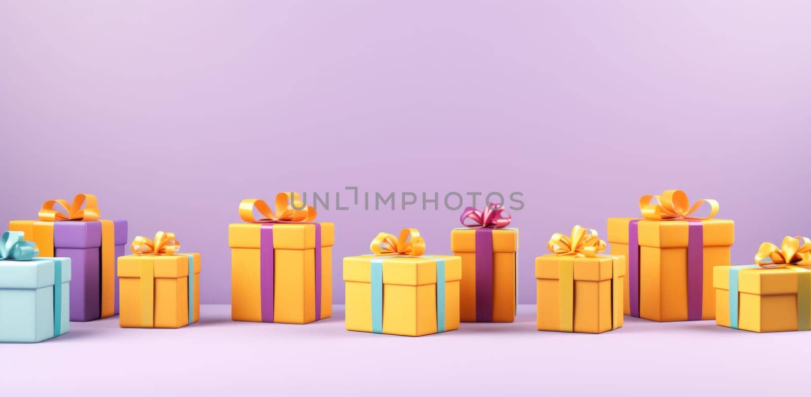 a bunch of brightly colored gift boxes.