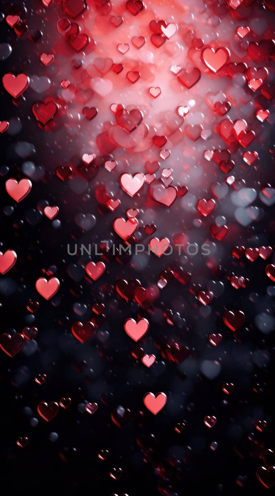 animated valentines day holograms red heart.