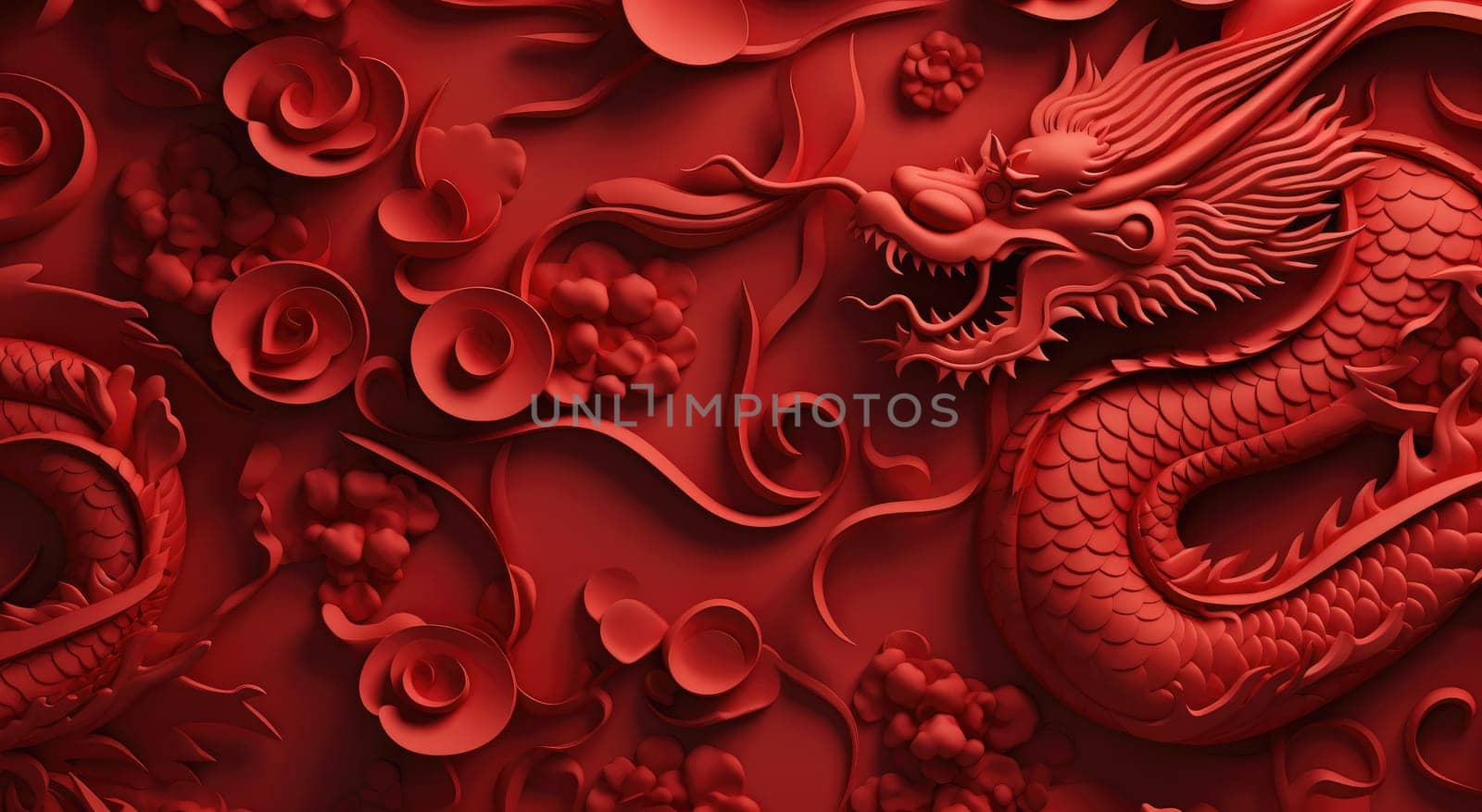 red wall paper with chinesestyle red dragon wallpaper.