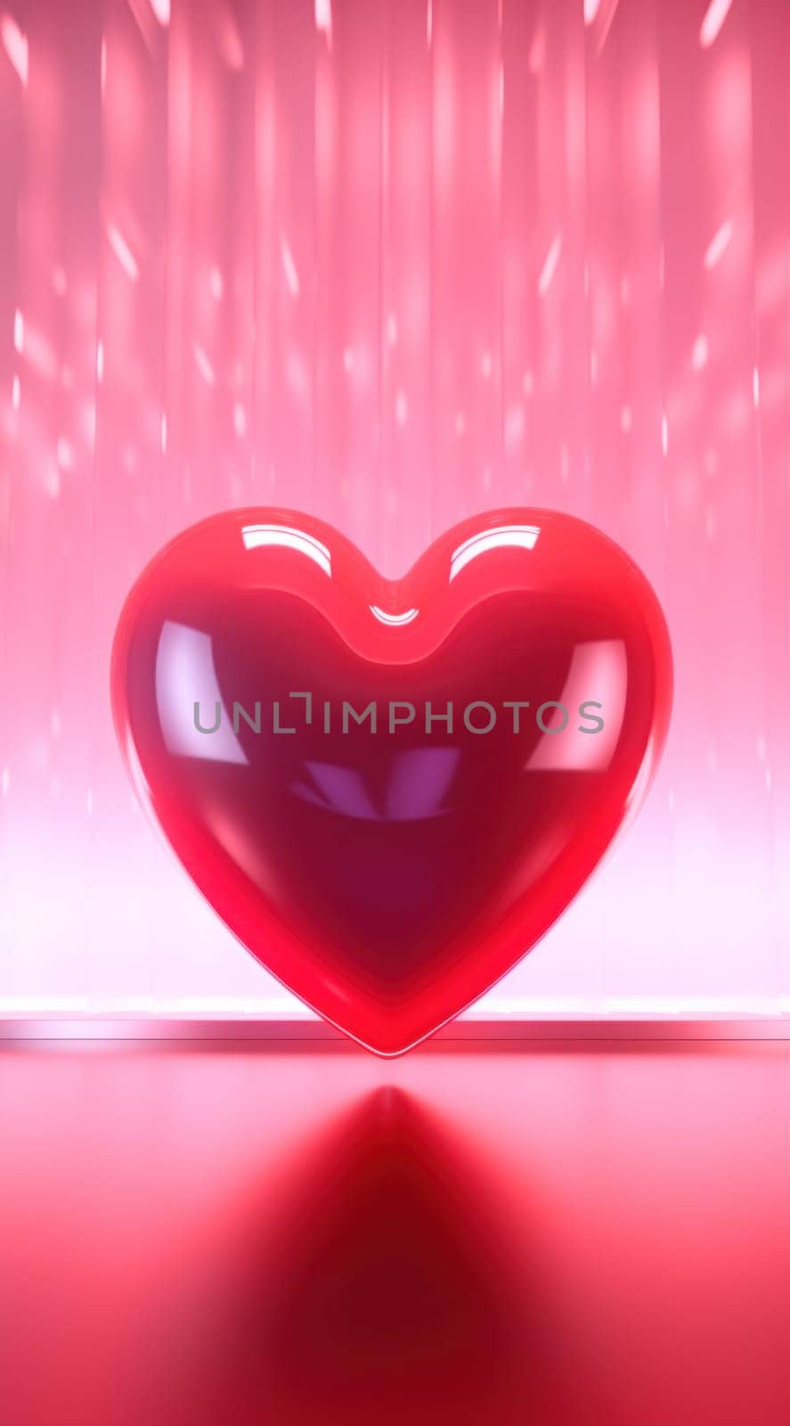animated valentines day holograms red heart.