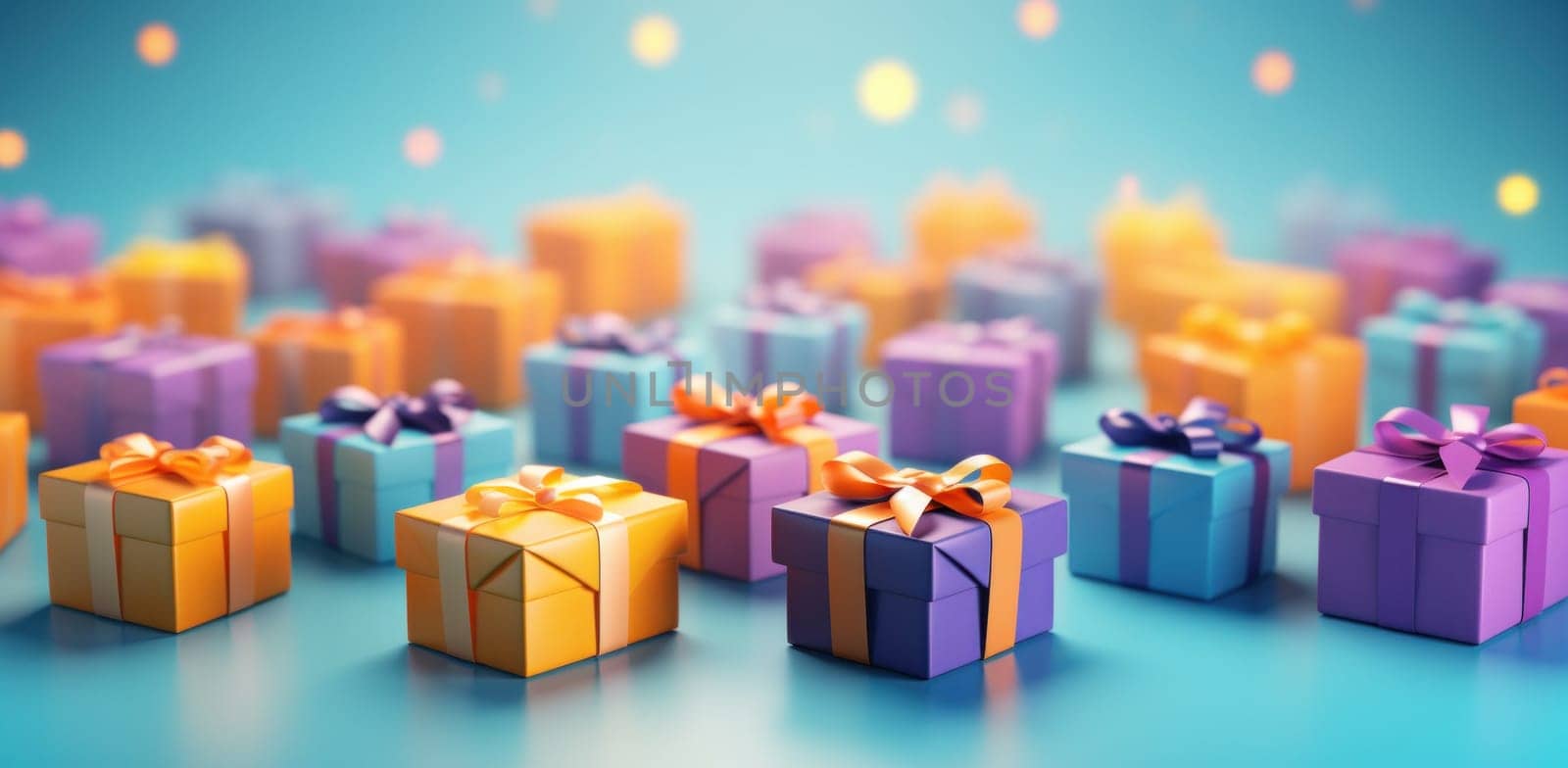 a bunch of brightly colored gift boxes.
