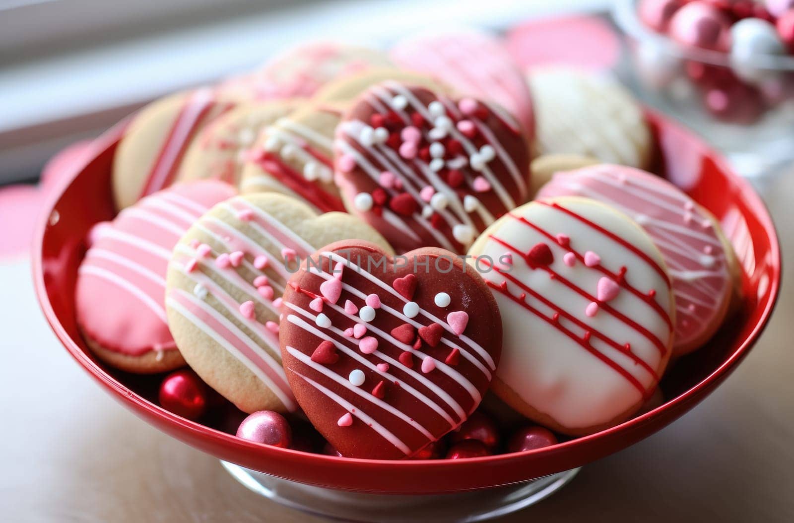 valentine's day cookies to make a cake from scratch.