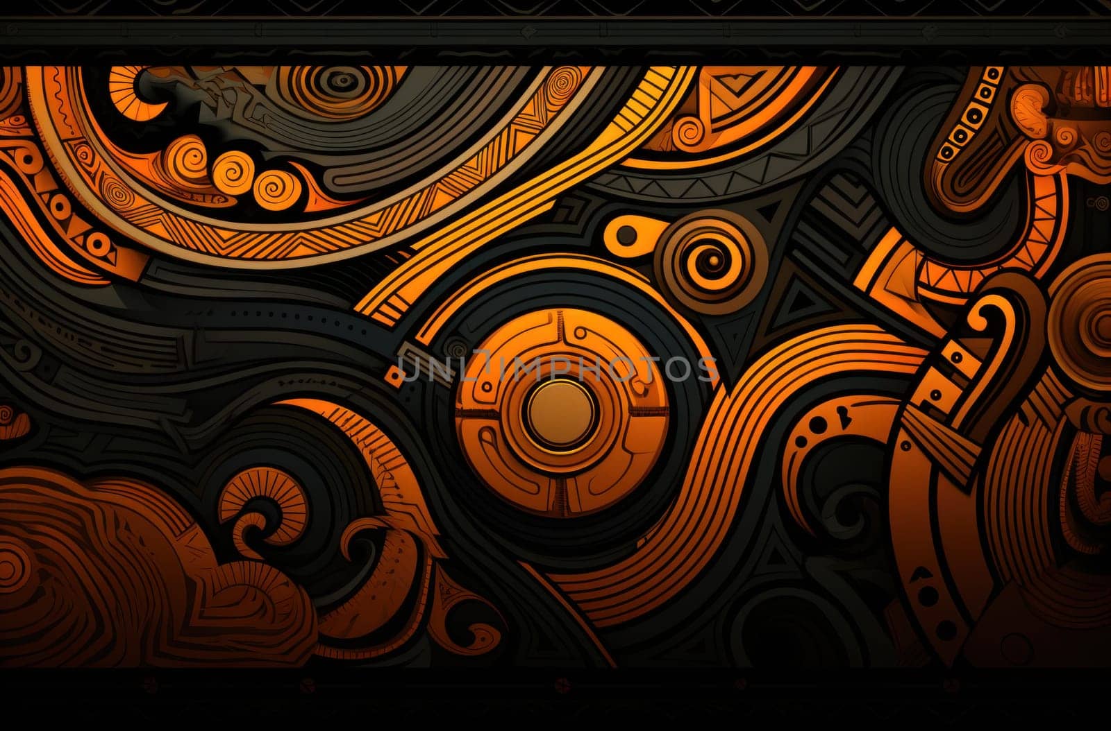 an illustration showing geometric patterns on a background.