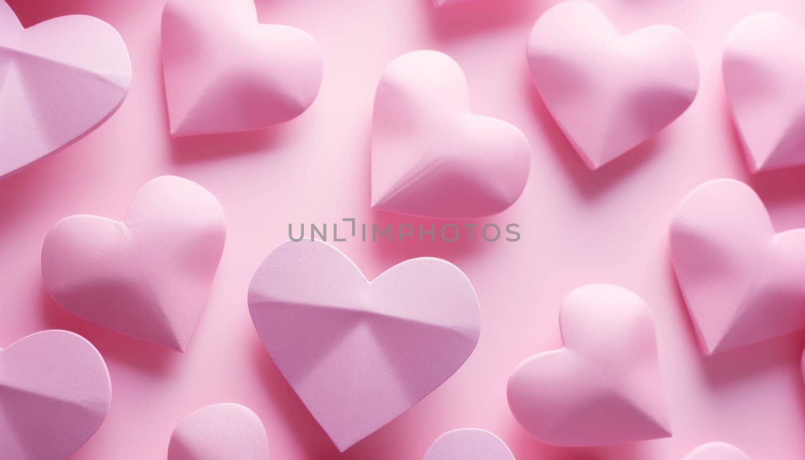 paper heart background in pink shape.