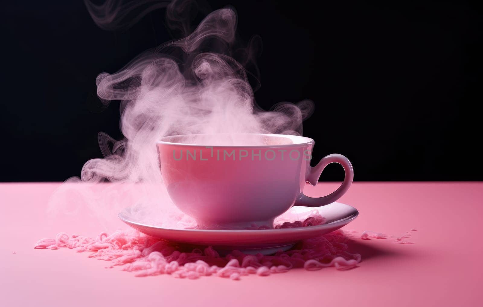 steam coming from a cup steam,.