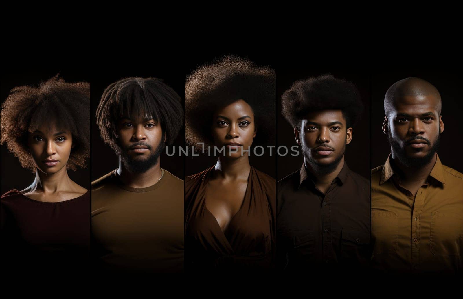 an image is shown of black people with afros,.
