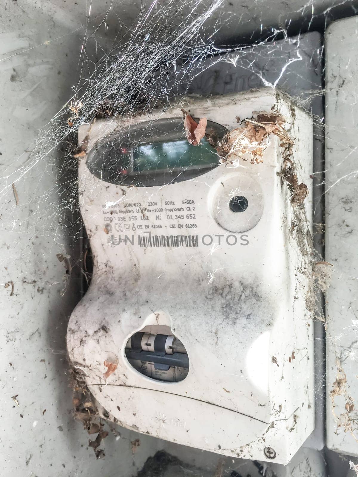 Disused electrical box. Vintage. Abandoned.