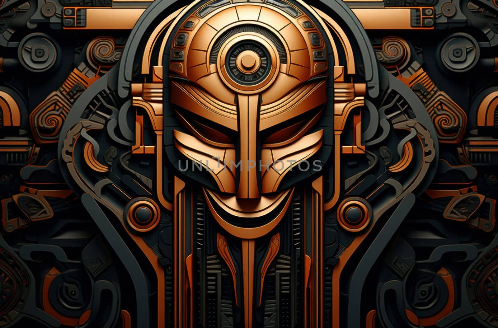 an elegant, traditional tribal illustration.