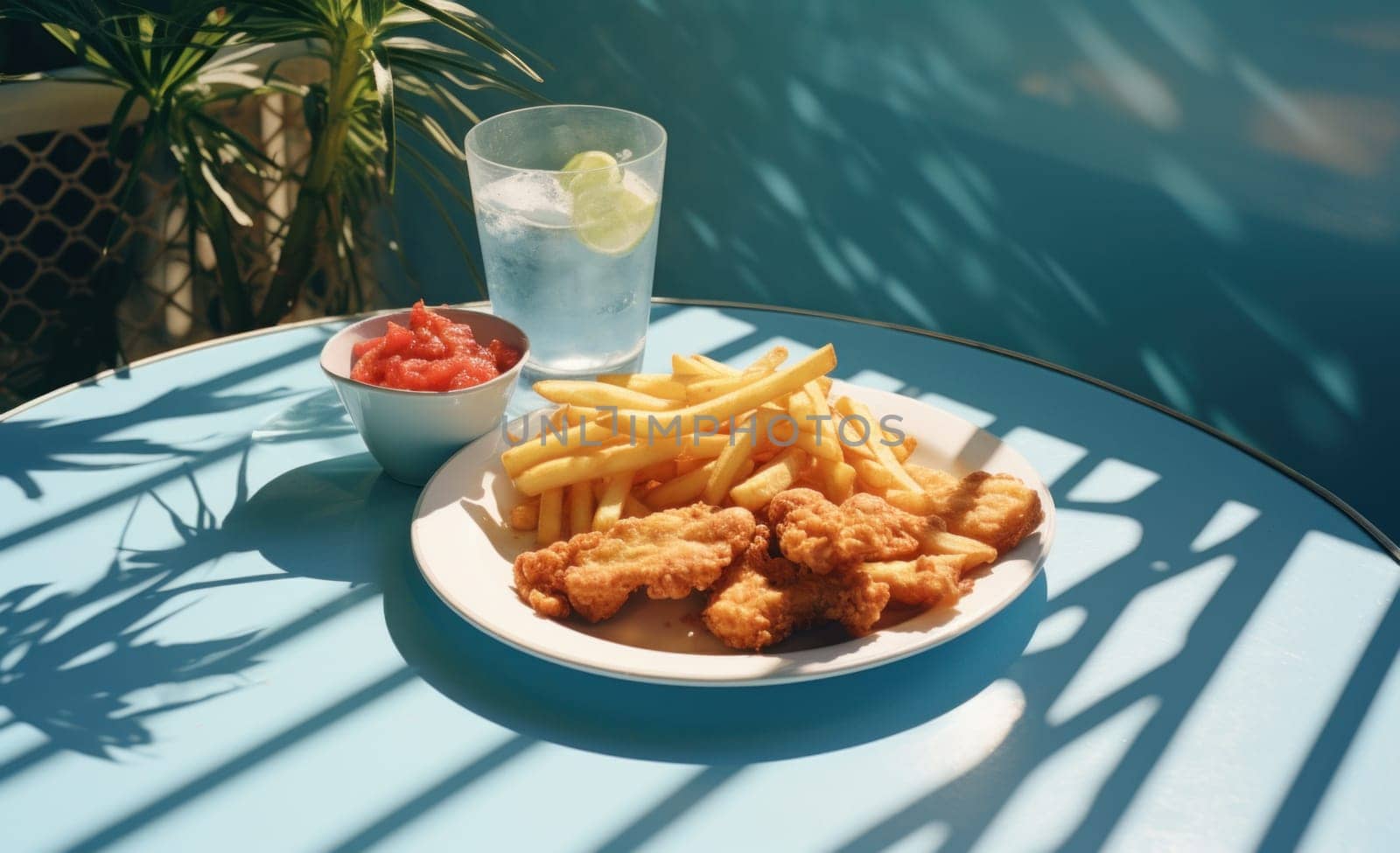 free food in a plate with.