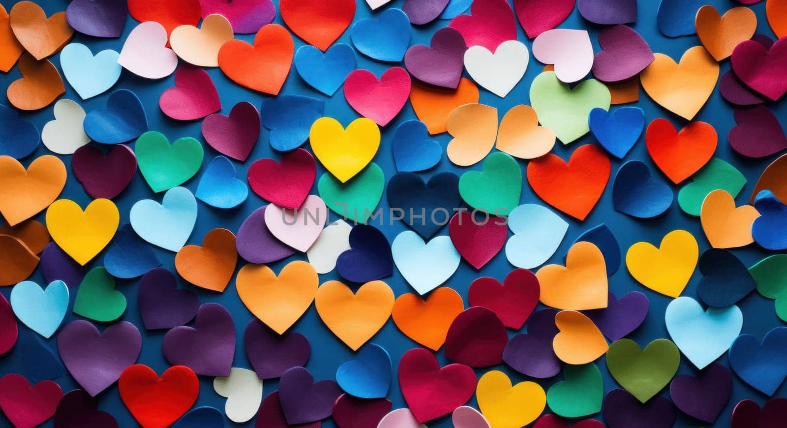 hearts are scattered together all over the place.