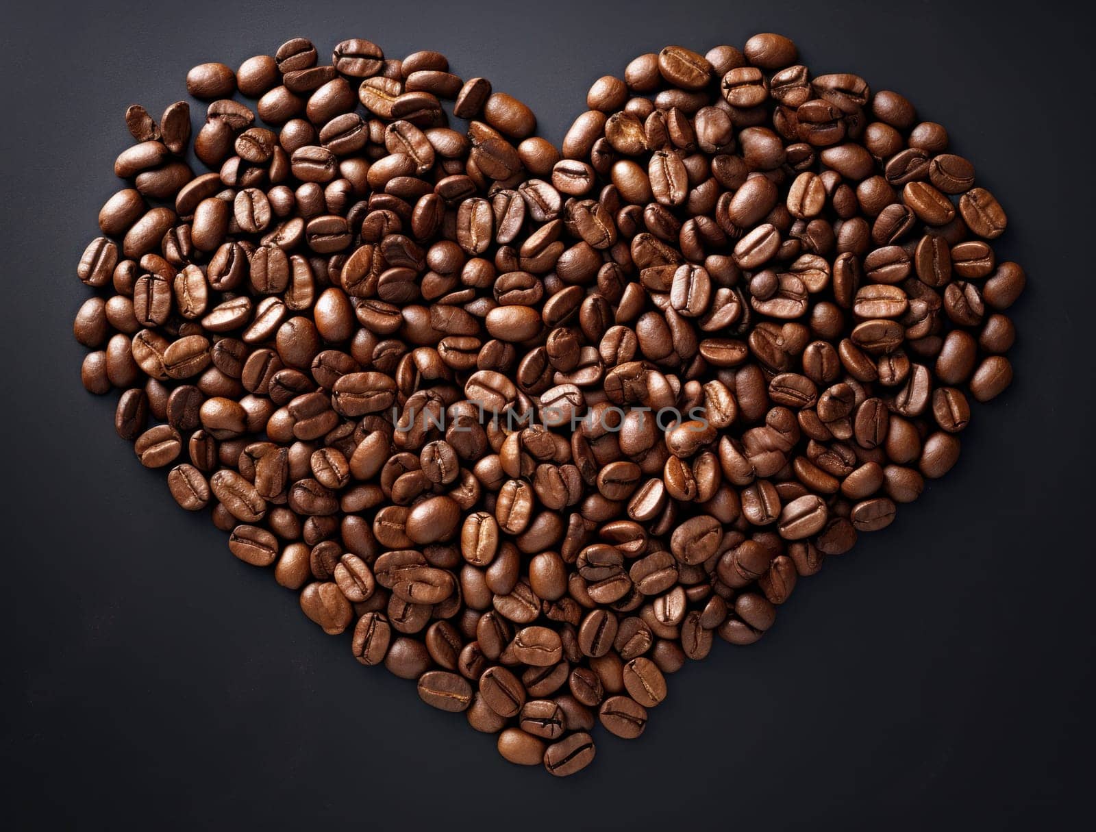 heart shaped coffee beans made out of beans.