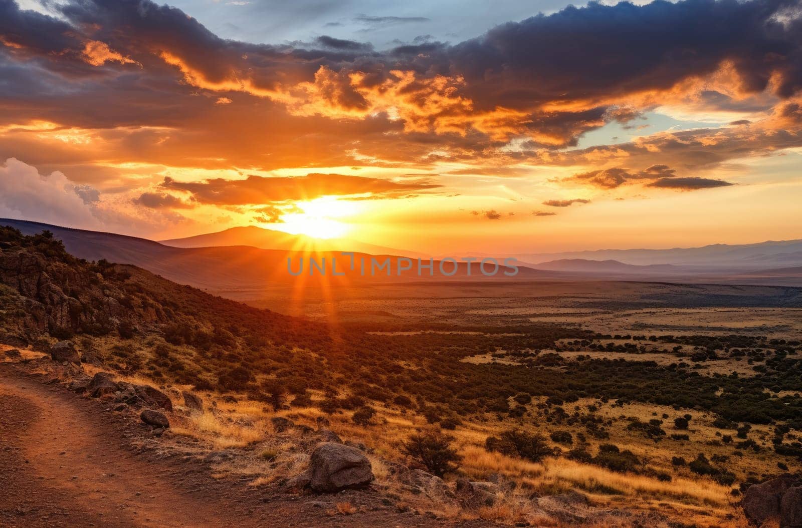 sunset in the great rift valley the wildlife.