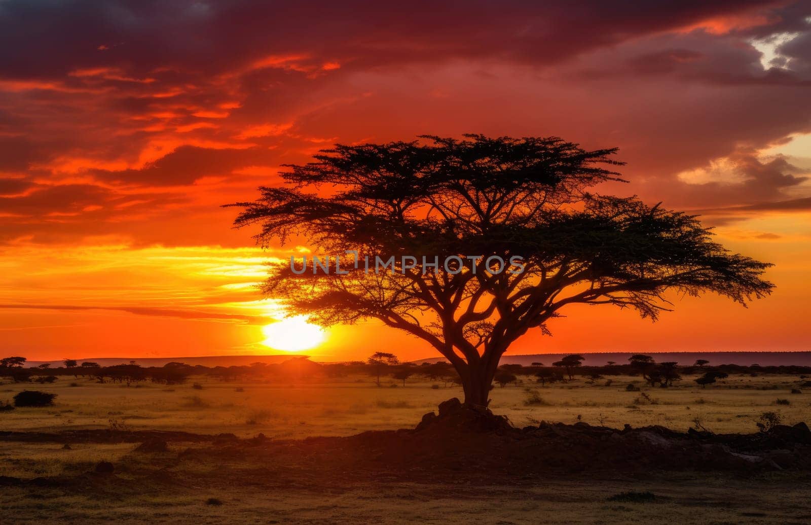 the sunrise, sunset in kenya.