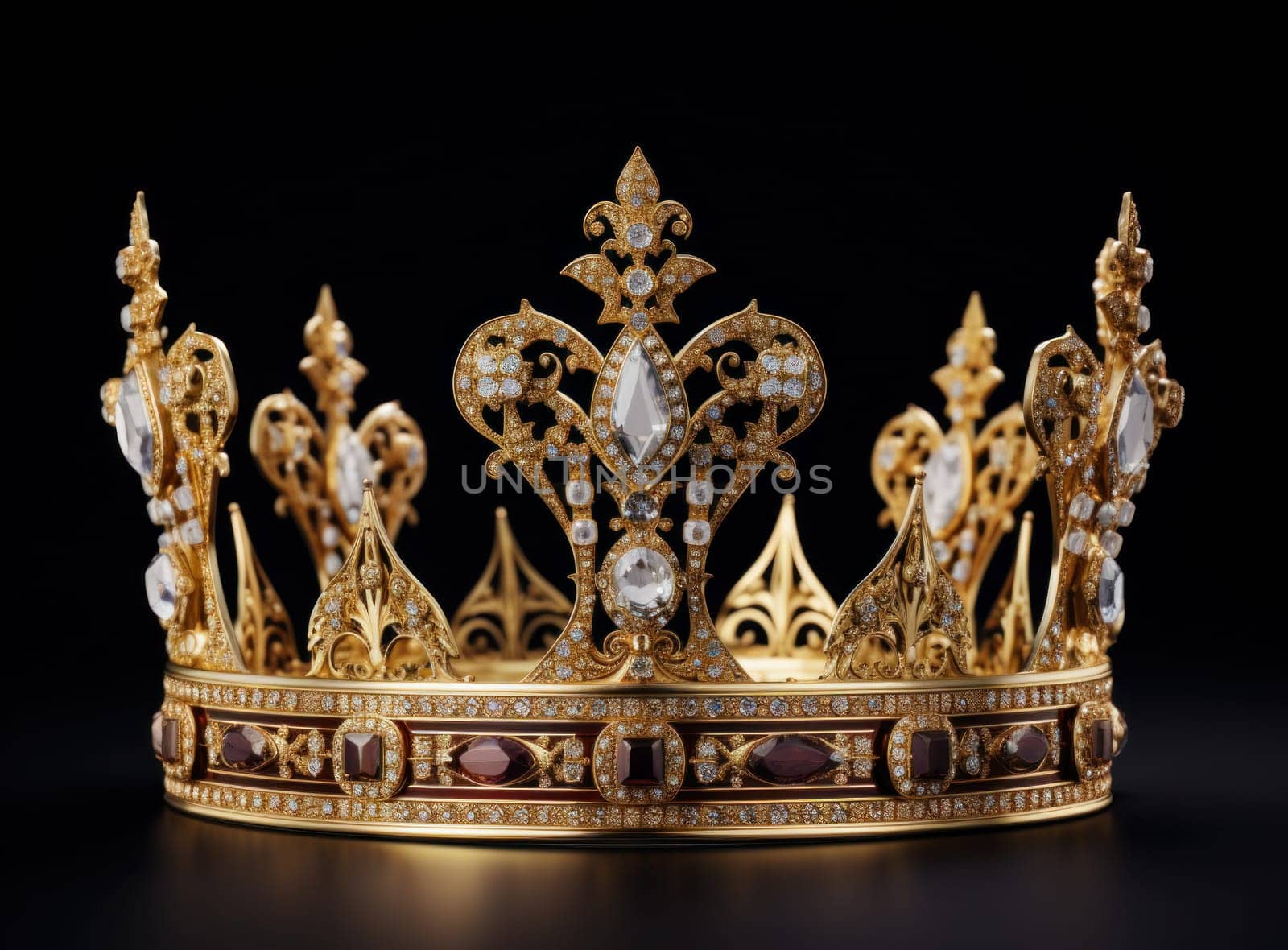 a shiny, gold crown isolated.