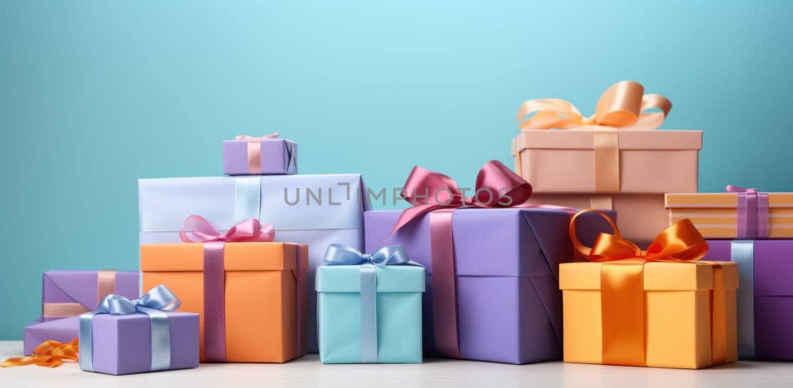 gifts boxes on a table are shown.