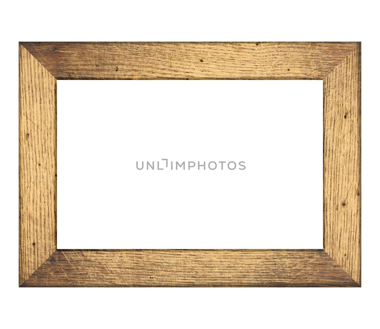 Old brown wooden frame for paintings and photos