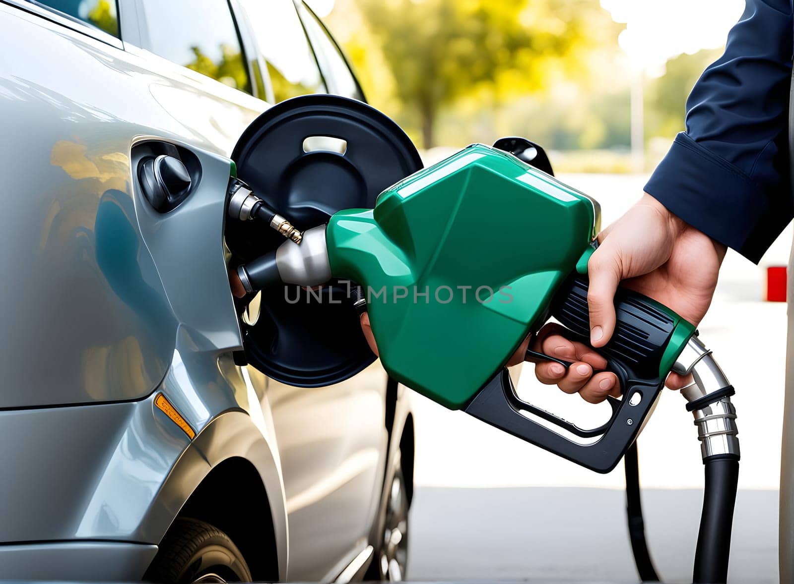 Filling up the tank of car