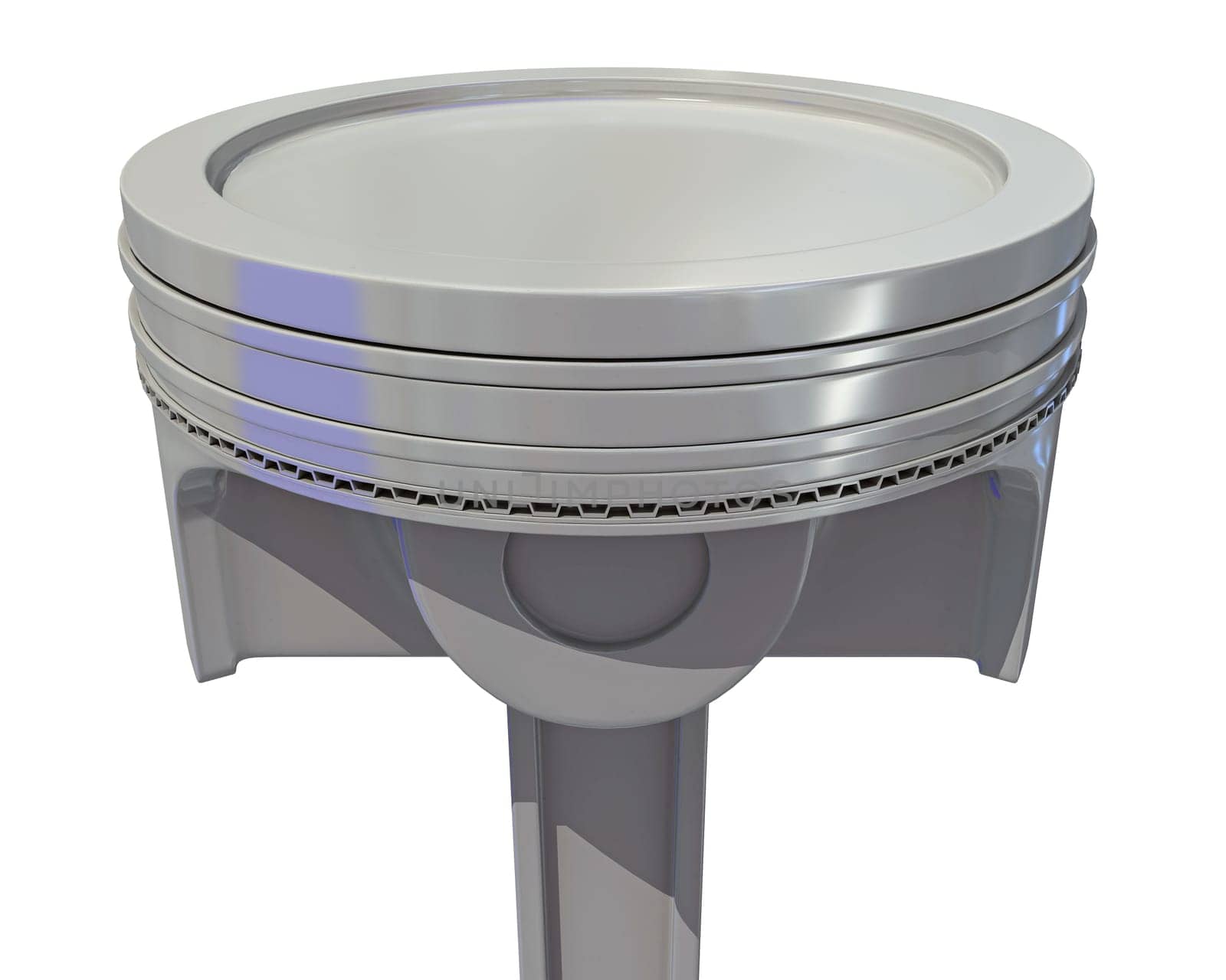 Car Piston 3D rendering model on white background