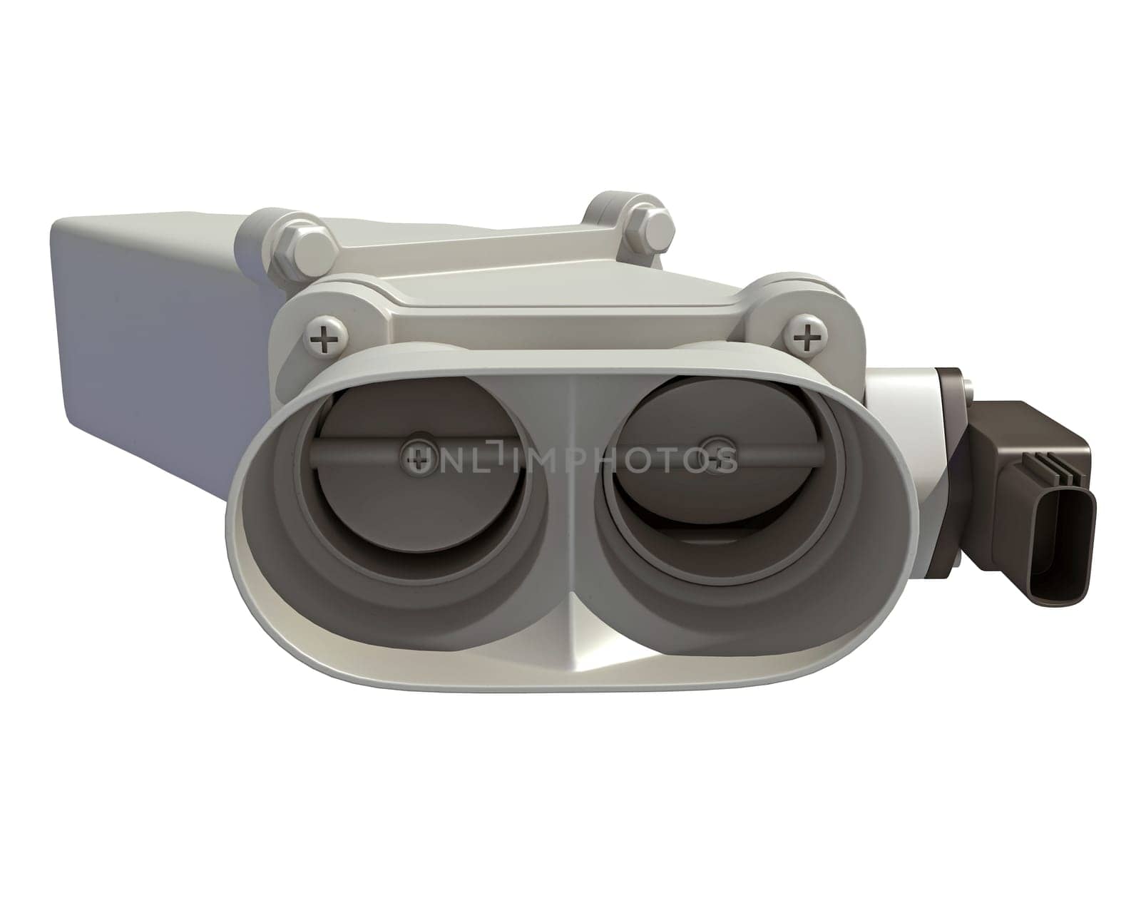 Car Super Charger 3D rendering model on white background