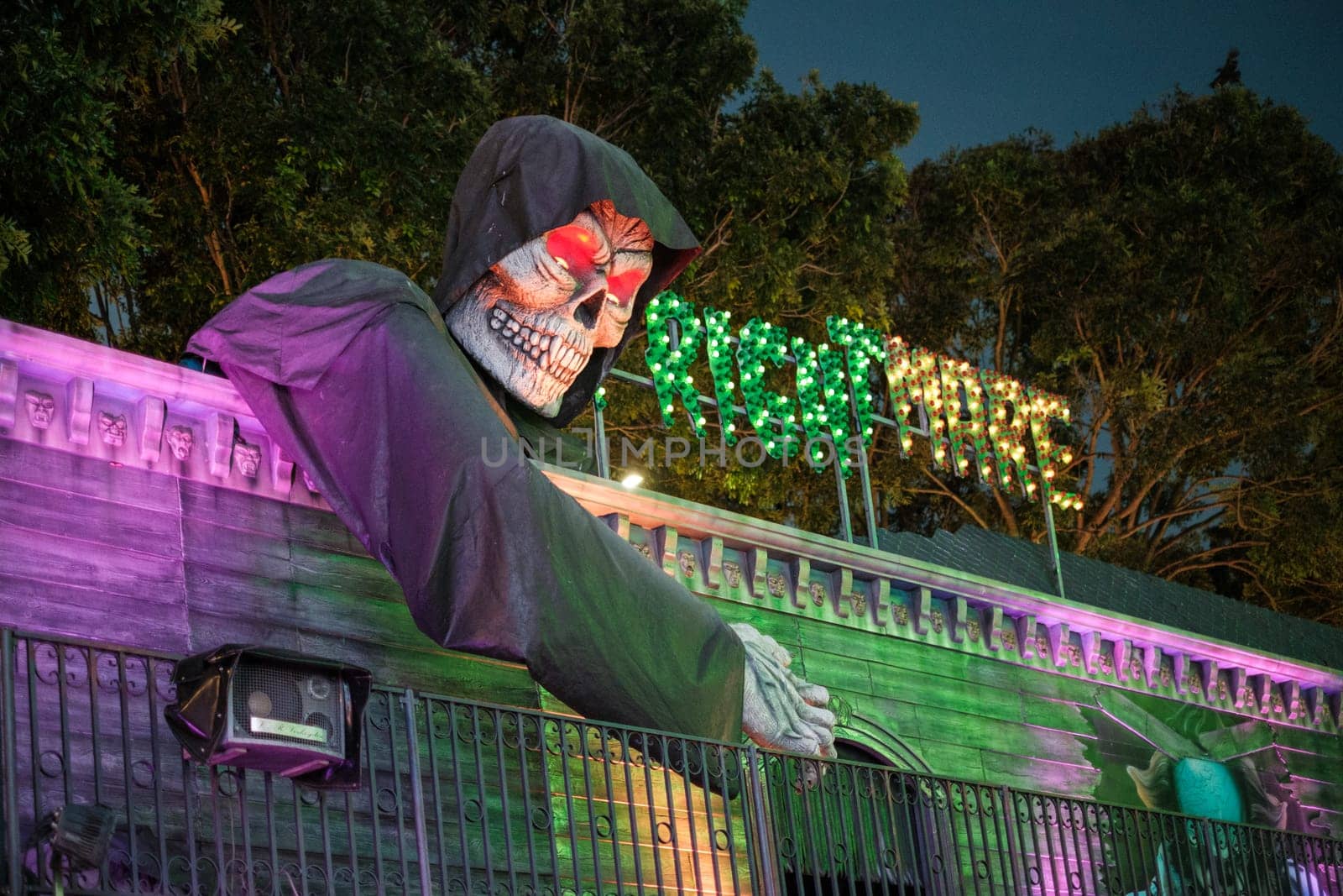 Malaysia - July 27 2023: Grim Reaper on Haunted Attraction