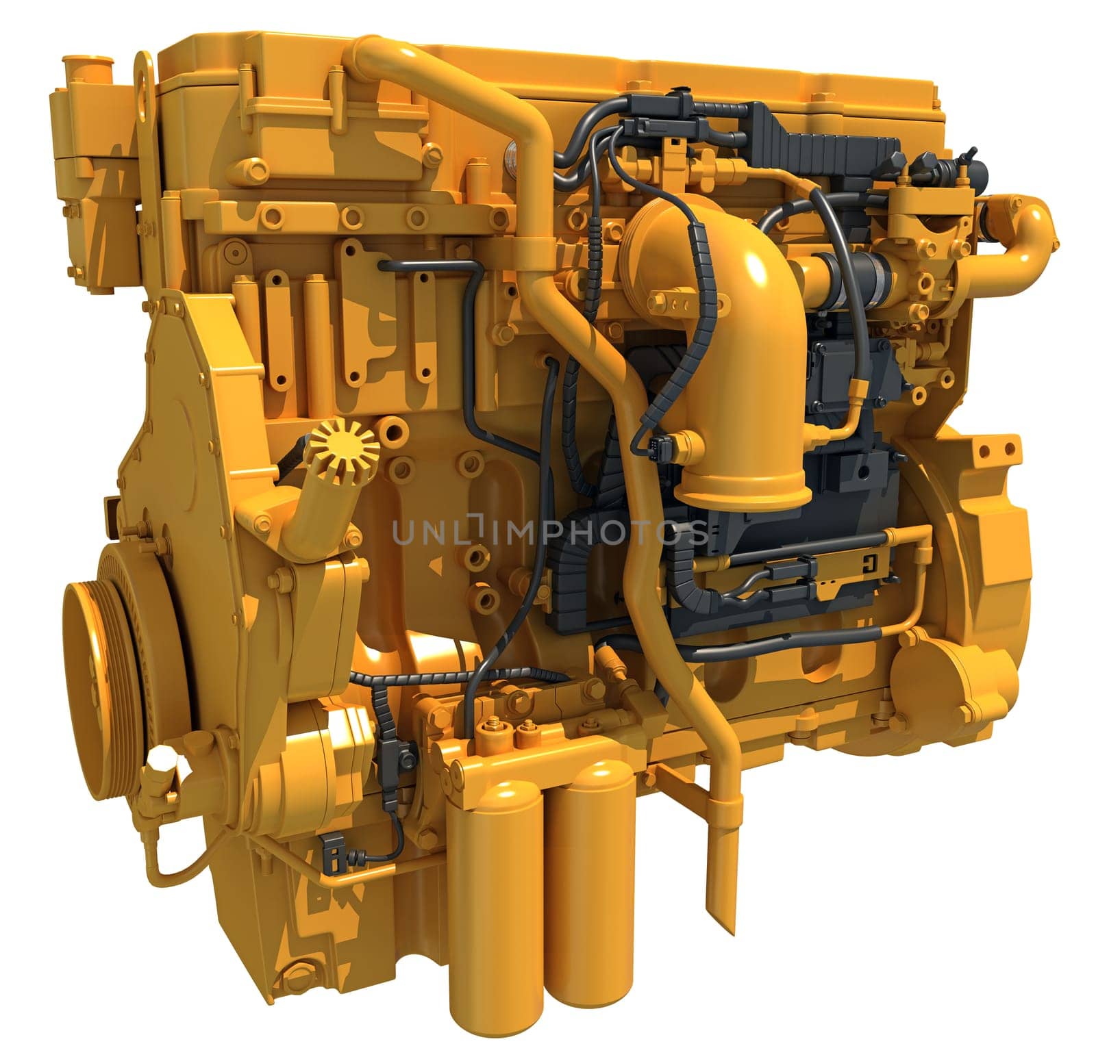 Marine Propulsion Engine for Ships, Yachts and Boats 3D rendering model