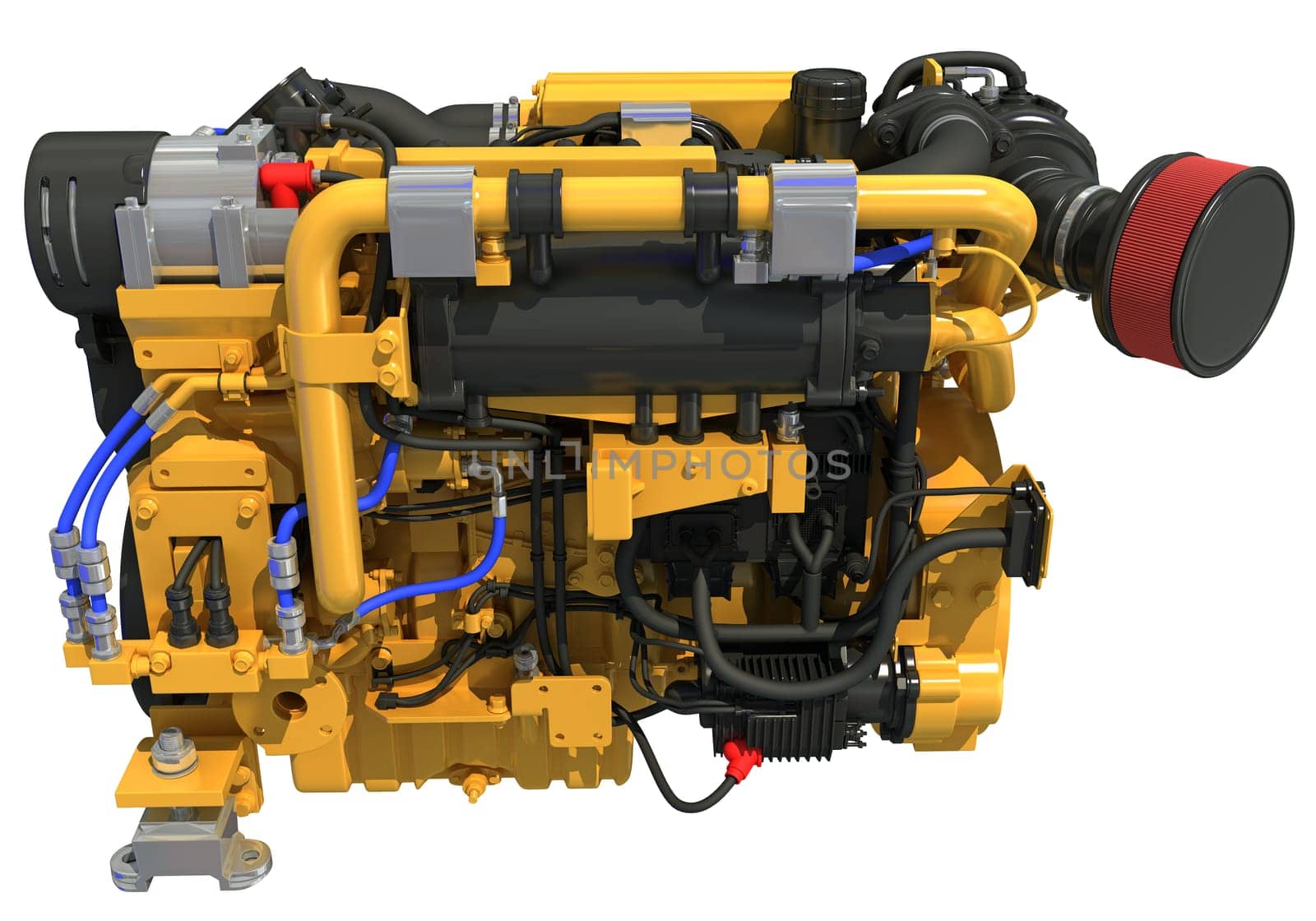 Marine Propulsion Engine for Ships, Yachts and Boats 3D rendering model