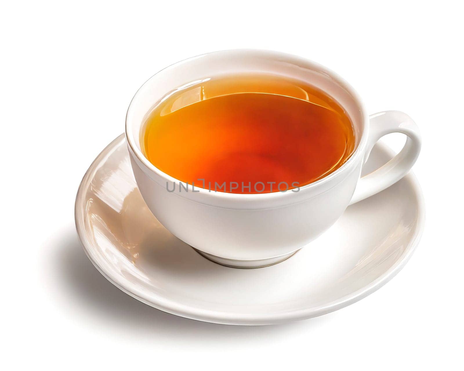 Cup of tea isolated on white background. AI generated