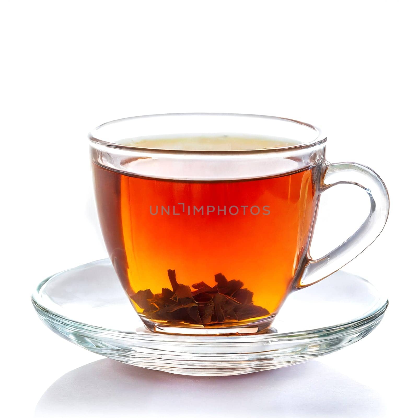 Cup of tea isolated on white background. AI generated