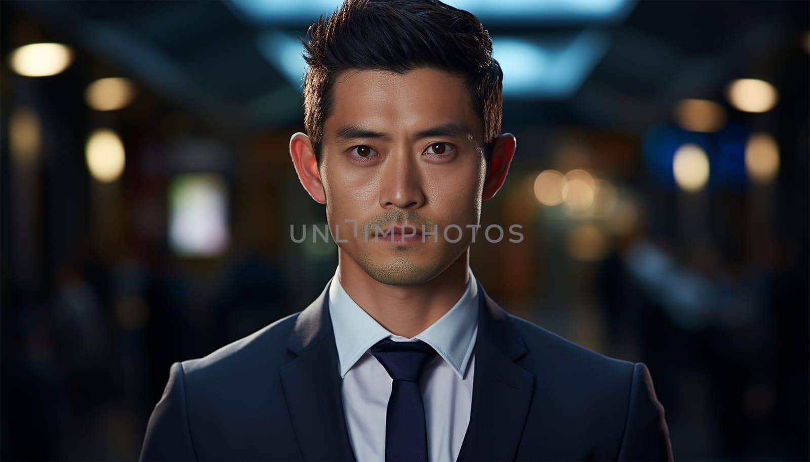 Portrait of successful Asian businessman standing with arms crossed standing in front of modern office buildings in the city. Successful Asia businessman portrait
