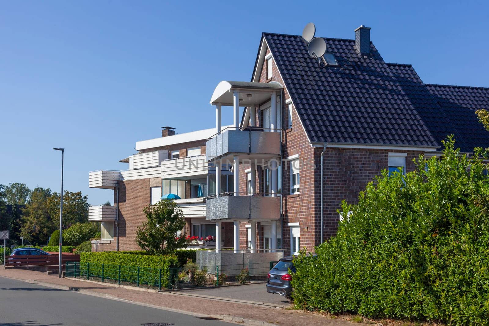 Brick multi-family house, residential building, Syke, Lower Saxony, Germany