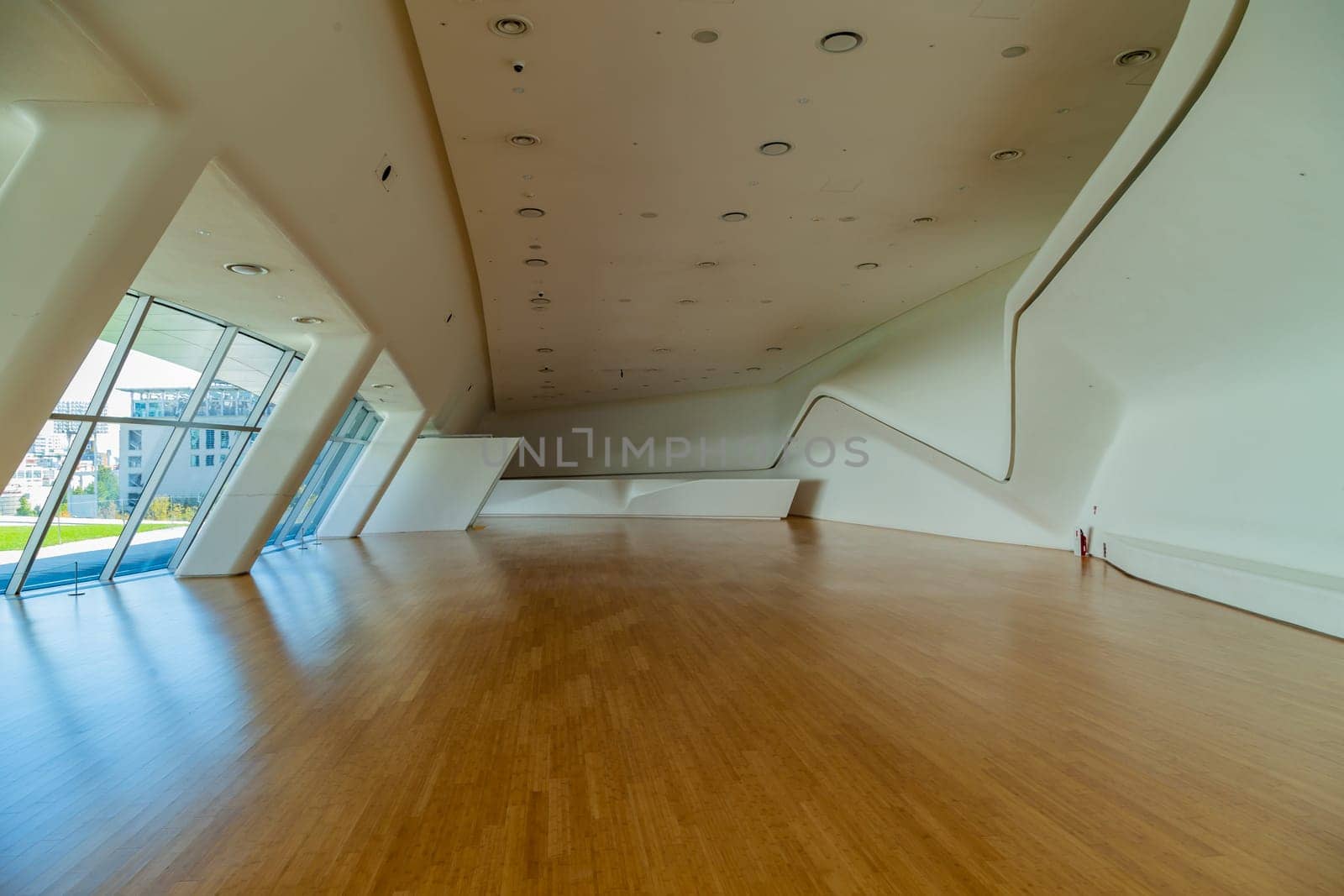 Seoul, South Korea: August,21 2020: Detail at the futuristic modern building, Dongdaemun Design Plaza, Seoul, South Korea