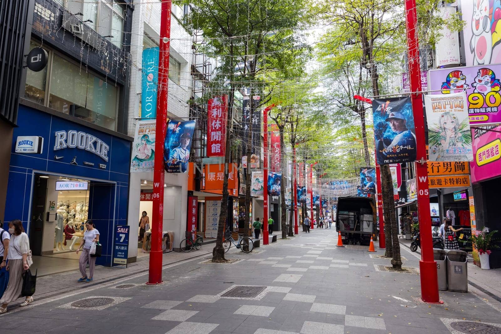 Taipei, taiwan 13 september 2023: taipei city street in ximending