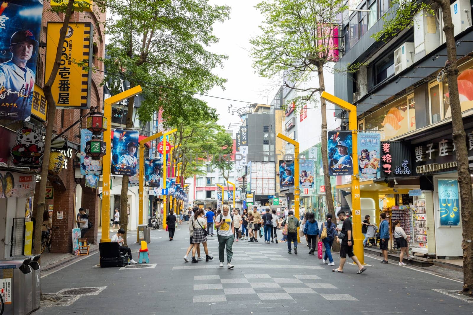 Taipei, Taiwan 13 September 2023: Ximending in Taipei city
