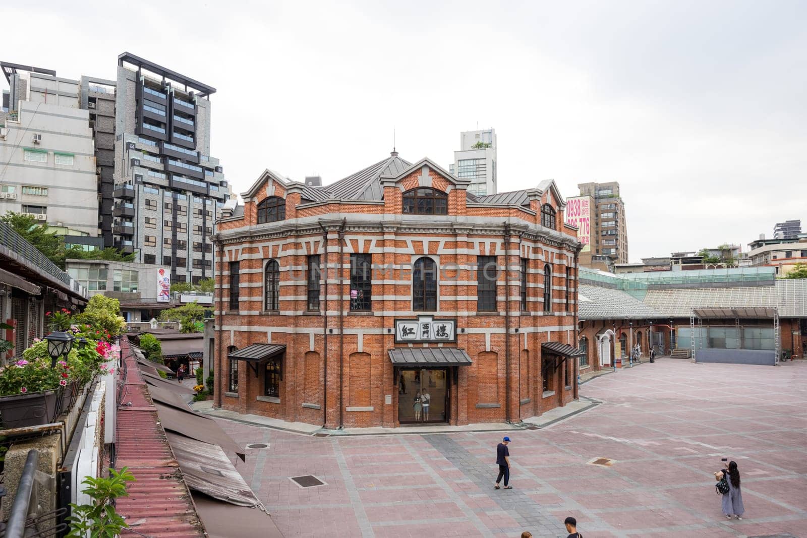 Taipei, Taiwan 13 September 2023: Red building old in Ximending district