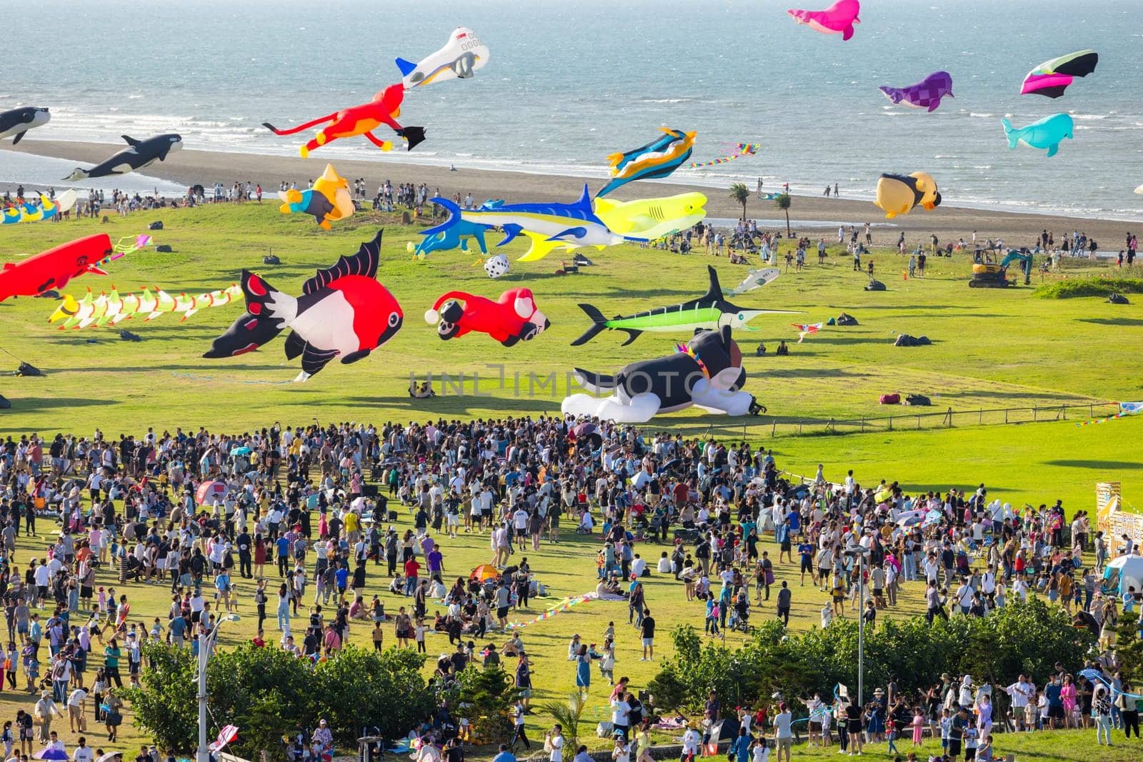 Hsinchu, Taiwan 10 September 2023: Hsinchu city international kite festival at park