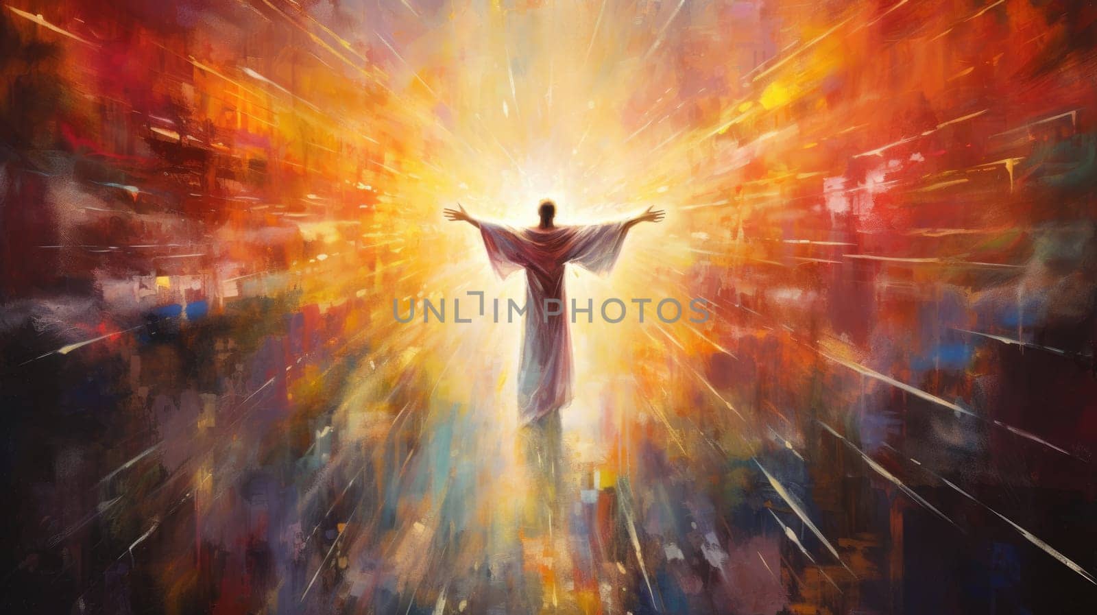 abstract painting of faith and religious and god, ai