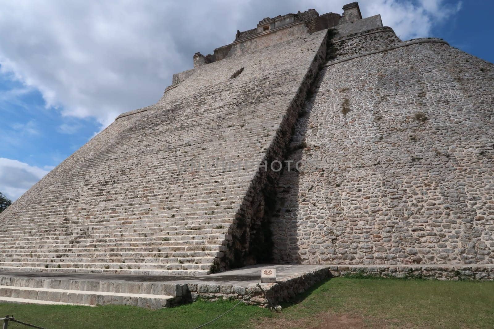 The majestic Pyramid of the Magician, Piramide del Advino at Uxmal, close to Merica, Mexico 2022