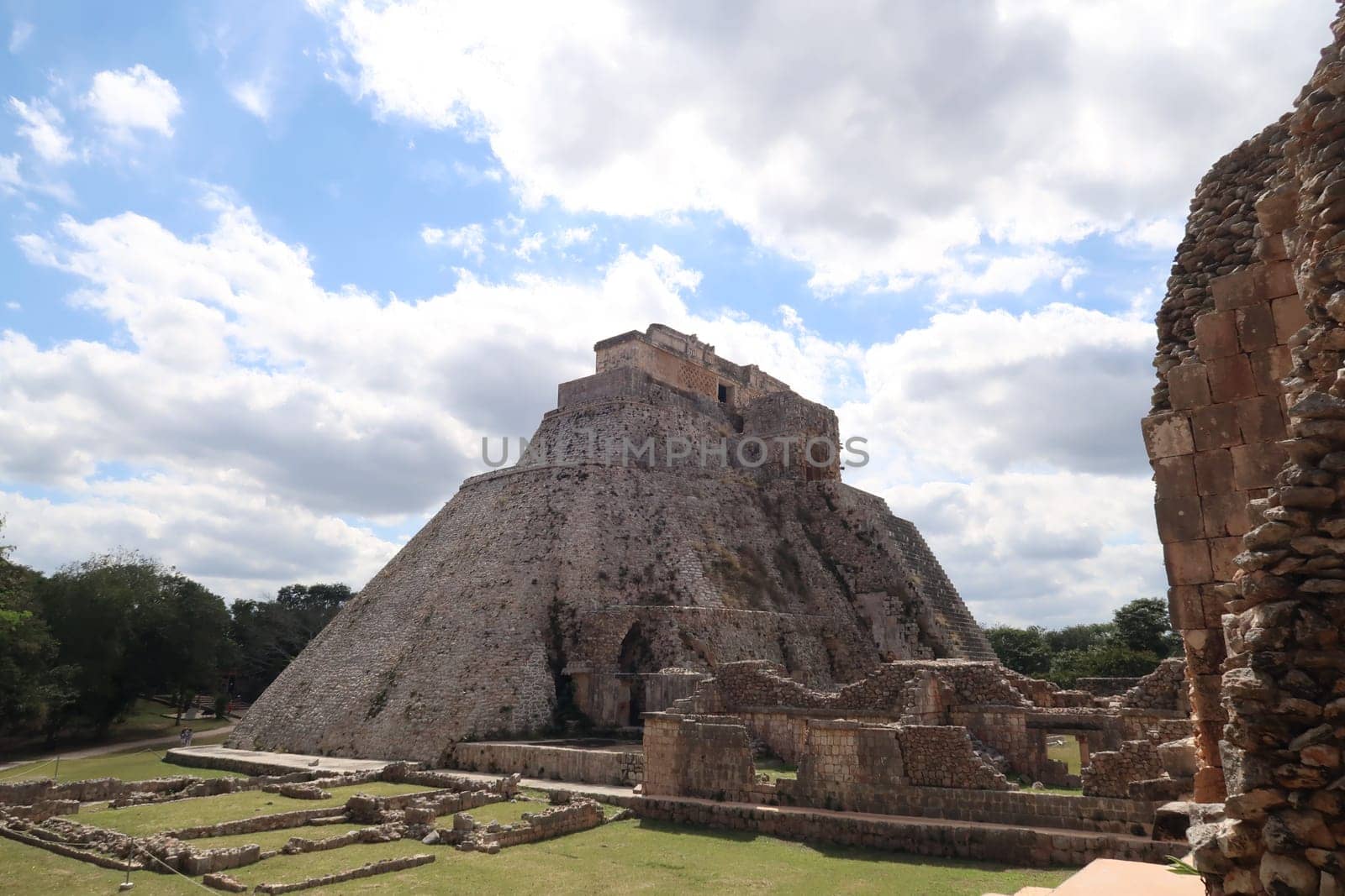 Pyramid of the Magician, Piramide del Advino and Cuadrangulo de los Pajaros, Quadrangle of the birds, Uxmal, Merida, Mexico 2022