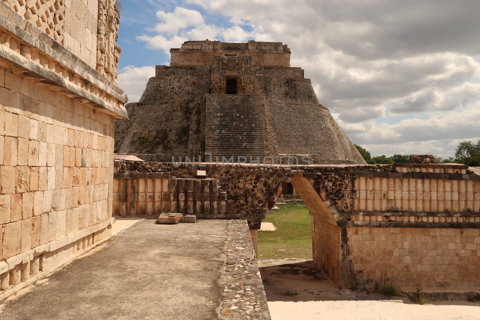 The Pyramide of the Magician/Piramide del Advino from the Cuadrangulo de las Monjas/Quadrangle of the Nuns, Uxmal, Merida, Mexico 2022