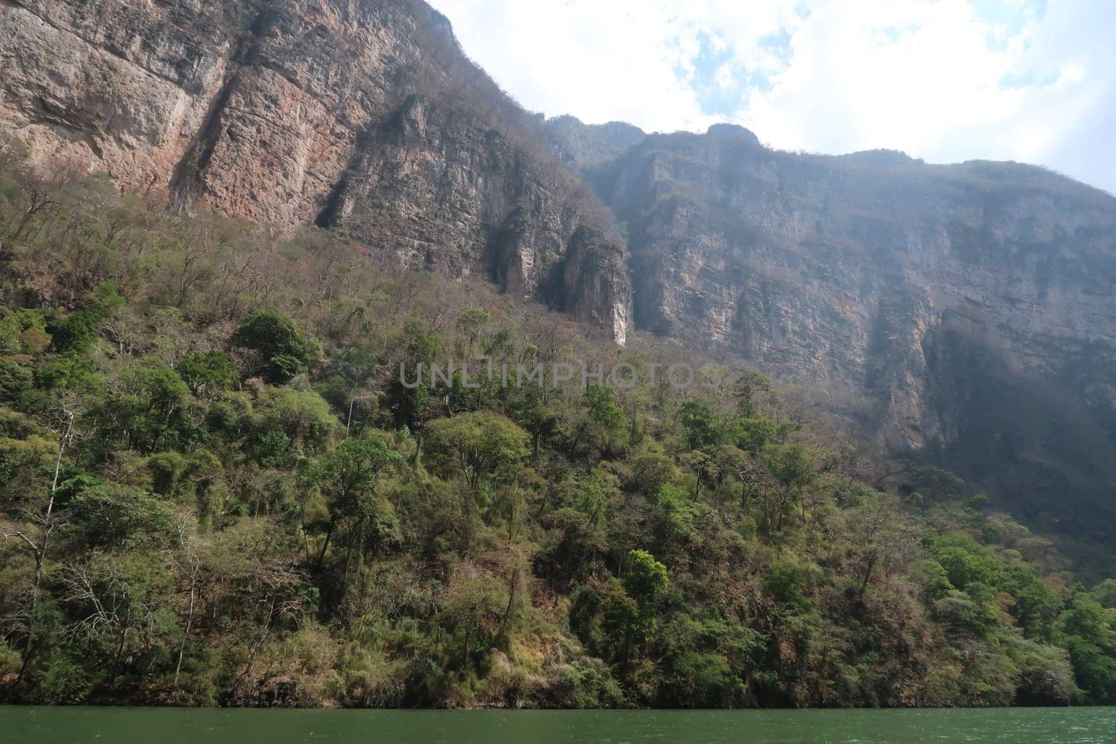 The cliffs and vegetation in the Sumidero Canyon/Canon del Sumidero, Chiapas, Mexico 2022