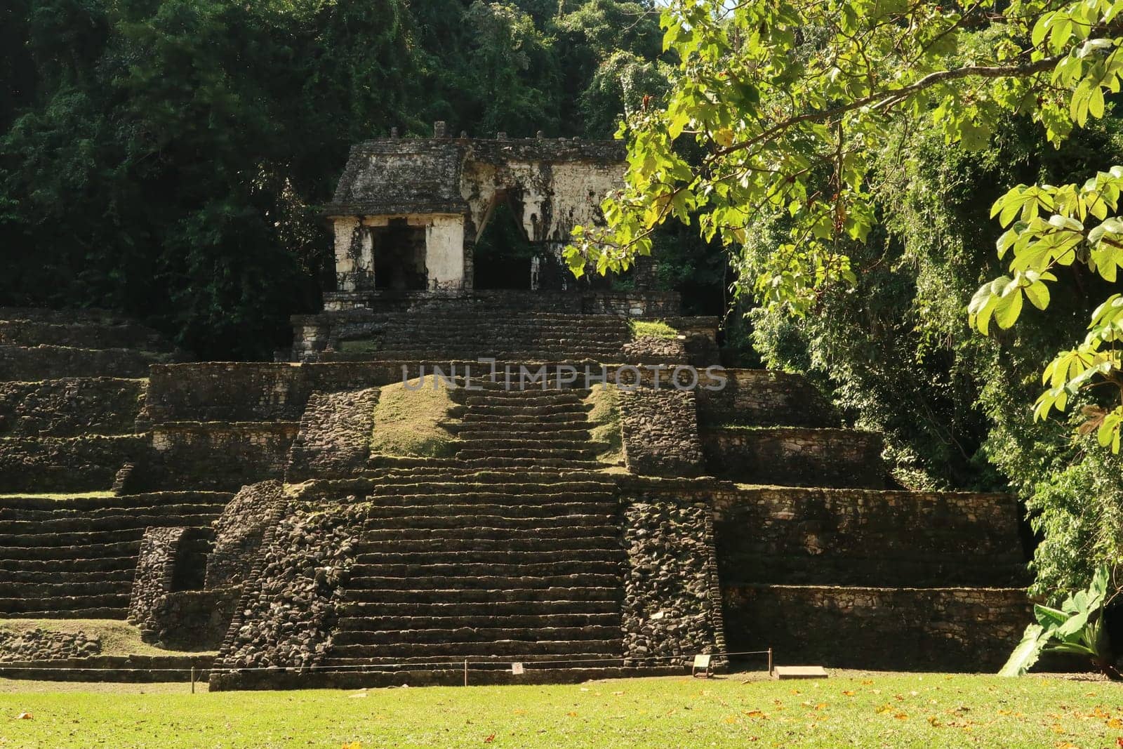 Temple of the Skull/Templo de la Calavera at Palenque archaeological Site, Mexico 2022