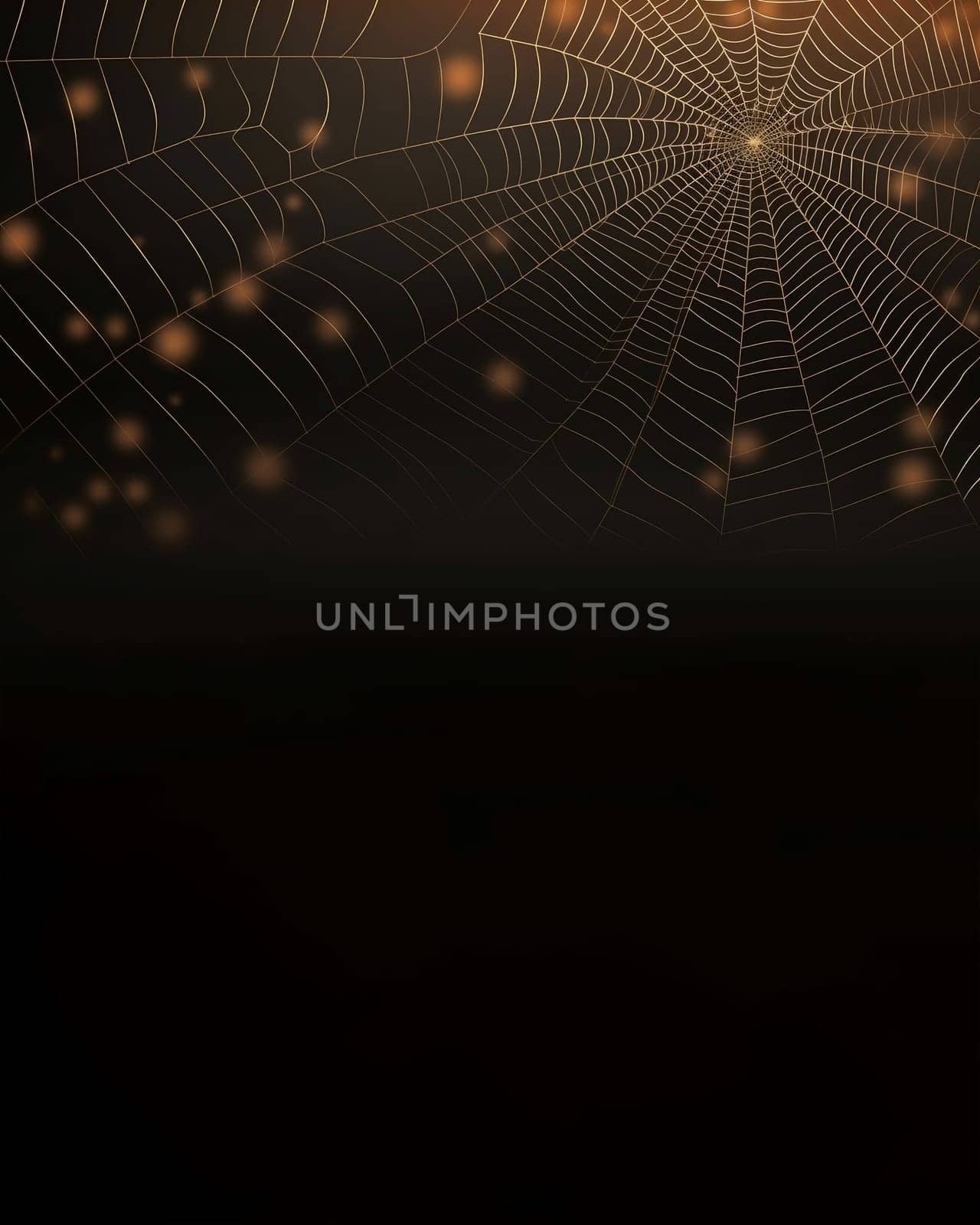 Cobweb banner. Horror fear danger. Generate Ai