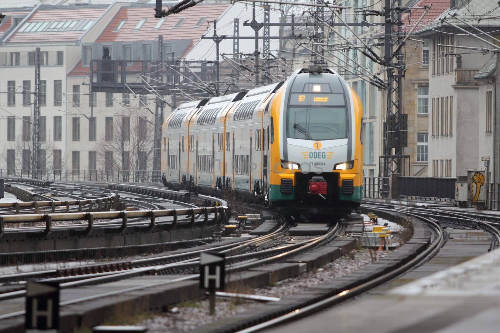 Berlin, Germany 1. April 2018: Ostdeutsche Eisenbahn GmbH (ODEG) is a joint venture founded in June 2002