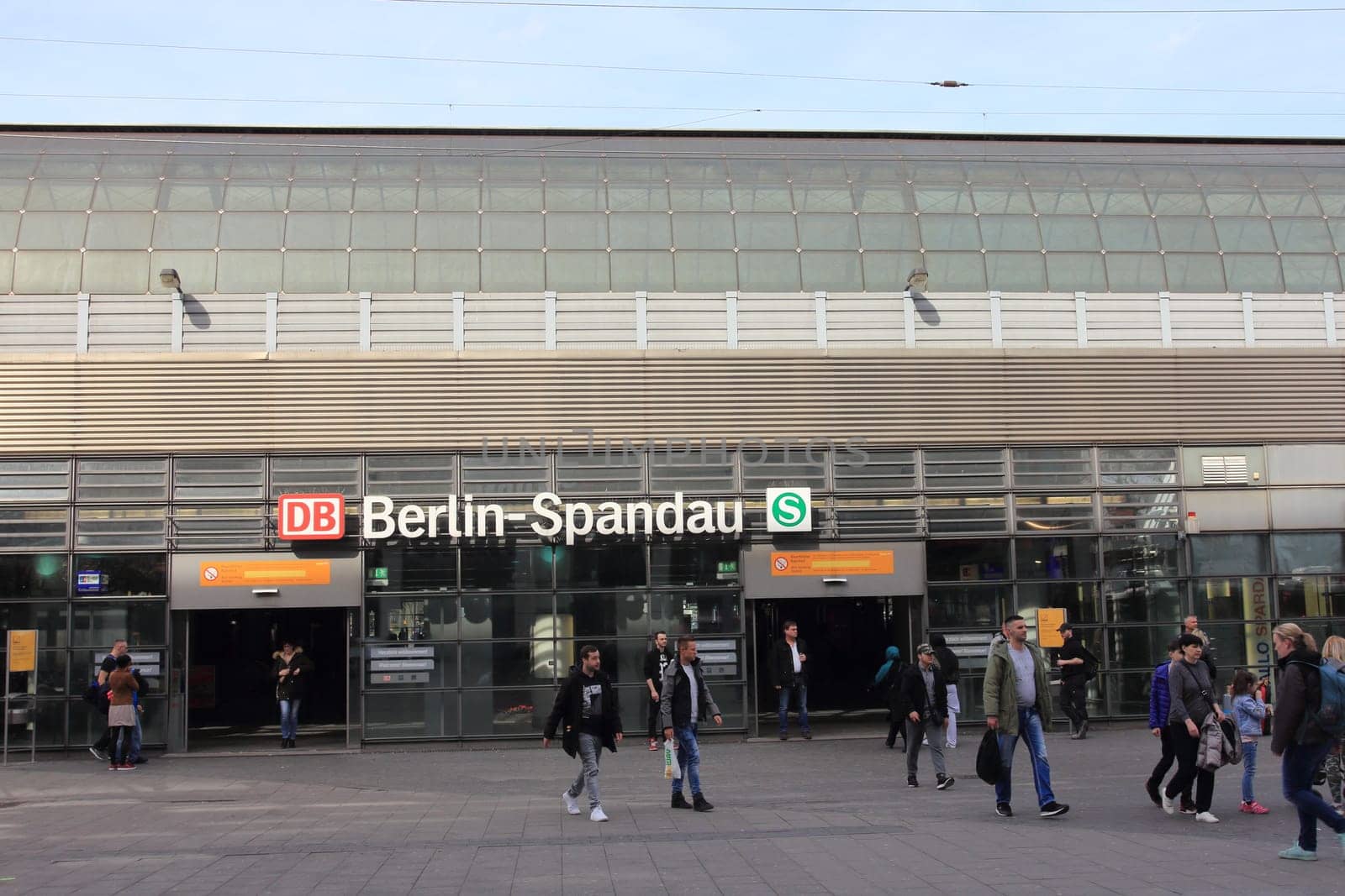 Spandau, Berlin, Germany April 3, 2018: Berlin-Spandau station is a Deutsche Bahn station in the Berlin district of Spandau on the south-western edge of the old town of Spandau