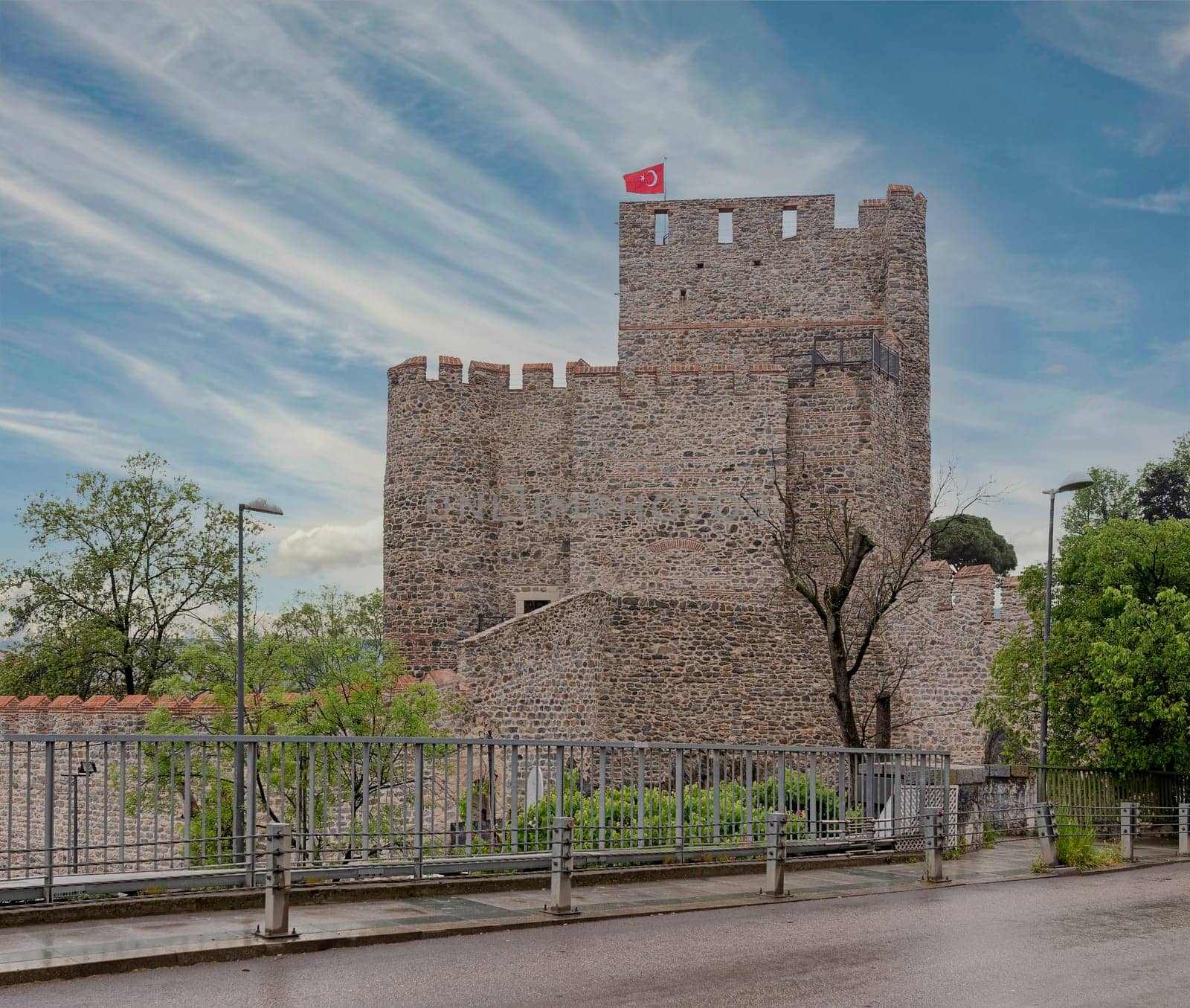 Anadolu Hisari, or Anatolian Castle, a 13th century medieval Ottoman fortress built by Sultan Bayezid I, and located on the Anatolian side of the Bosporus in Beykoz district, Istanbul, Turkey
